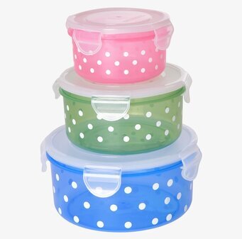 Bild av färgglada och praktiska matlådeset i plast