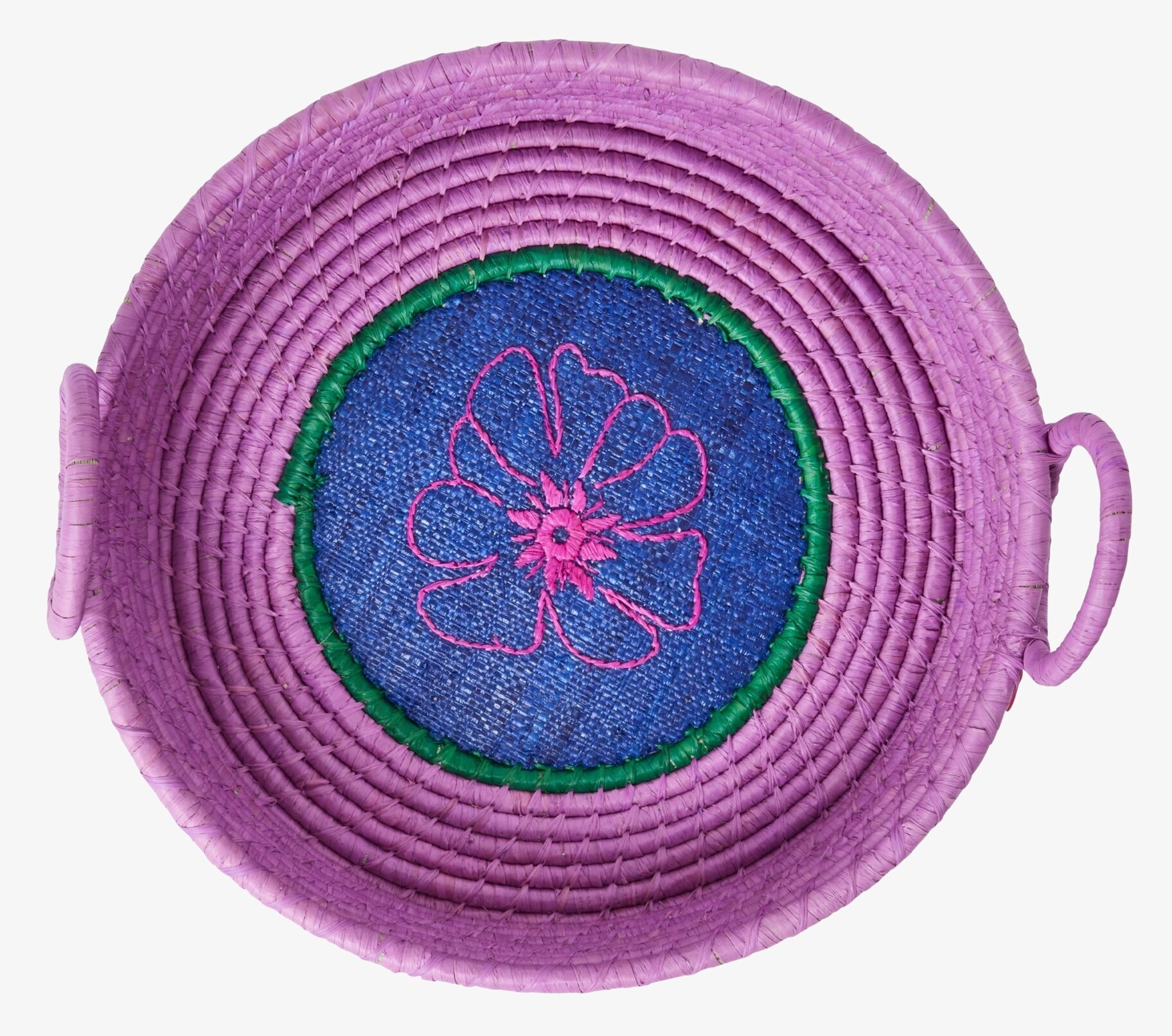 Broderad Brödkorg Lavender från Rice med lavendelfärgad design
