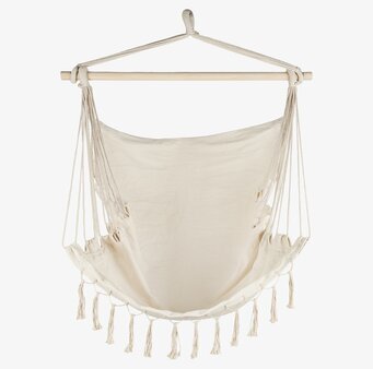 Bild av en stilren och bekväm hängstol för avkoppling