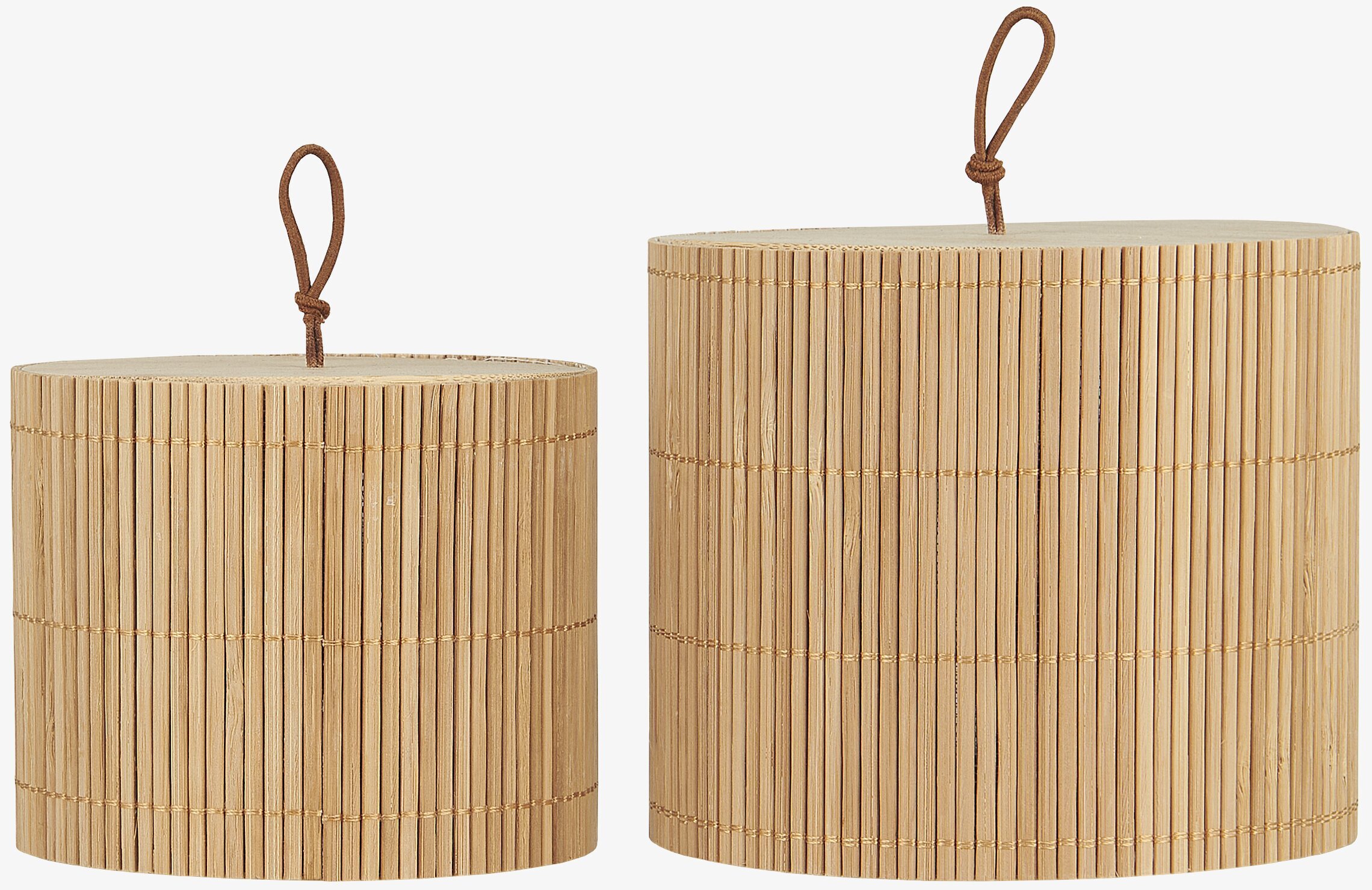 Förvaringslåda Rund Bambu Set/2 från IB Laursen