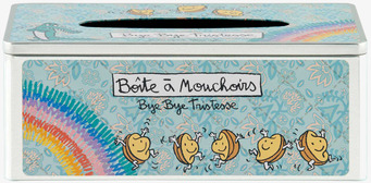 Bild av färgglad och lekfull servetthållare i plåt