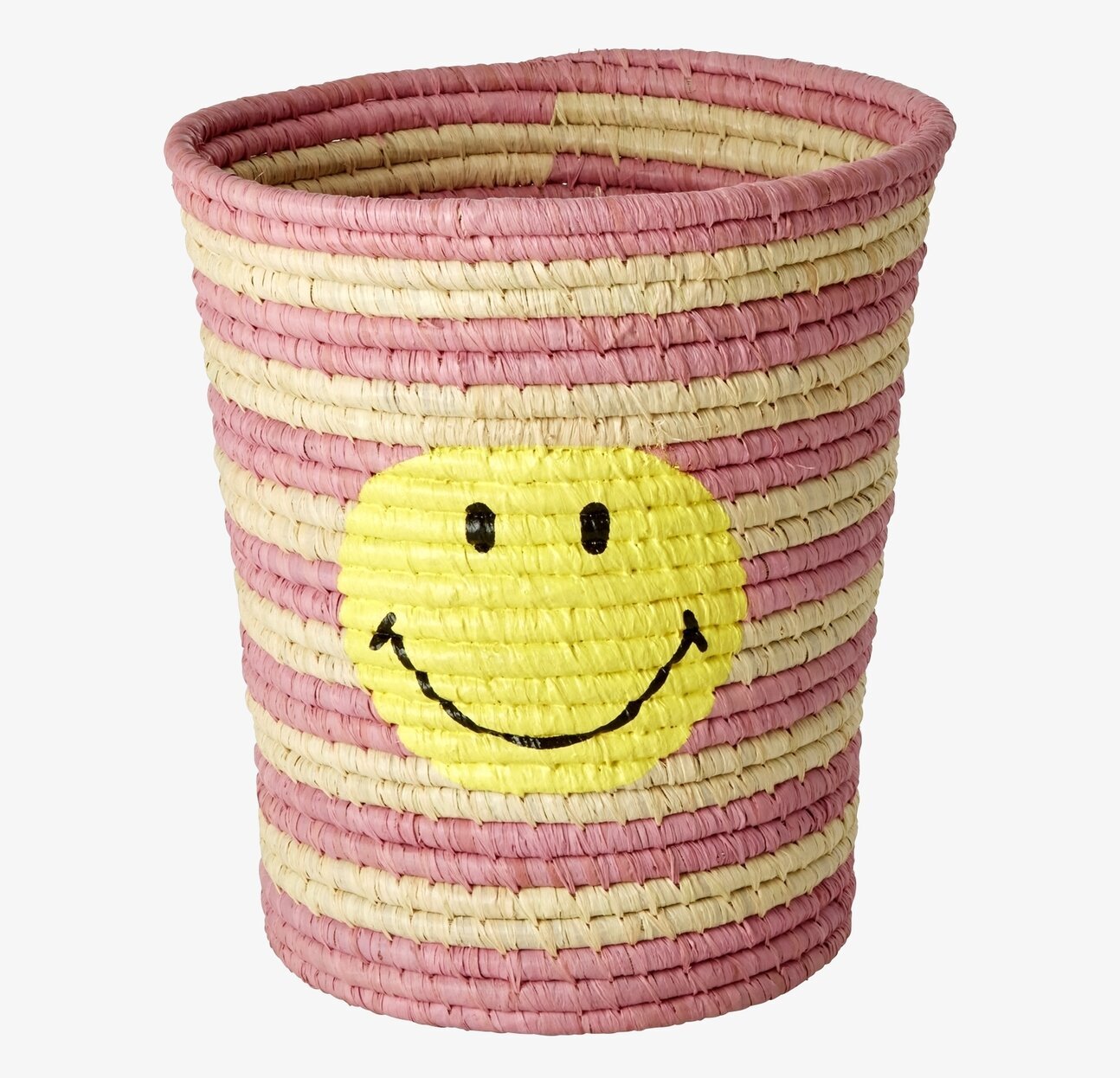 Korg Raffia Stripes Smiley från Rice i färgglada ränder