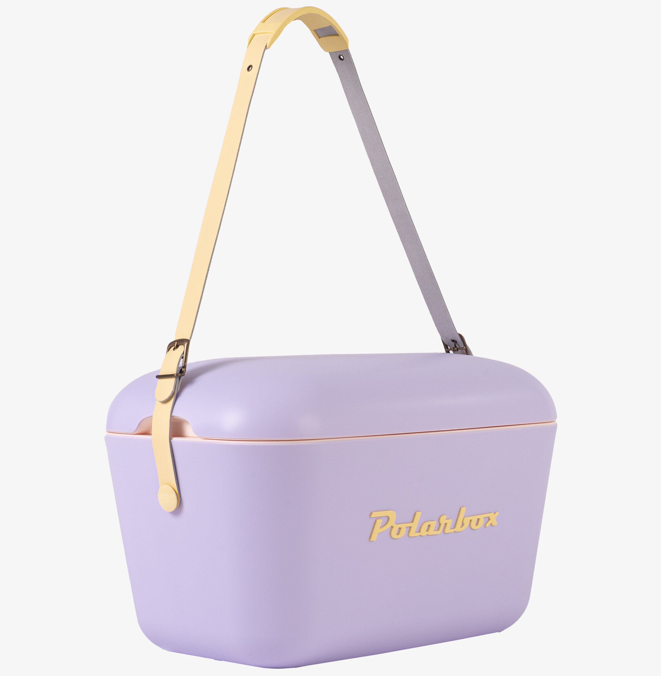 Kylväska POP 20 Liter Lila från Polarbox med gula bärremmar