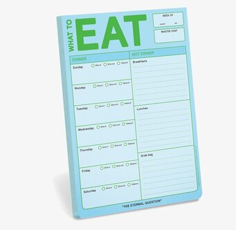 Bild av en måltidsplaneringsblock i pastellfärger