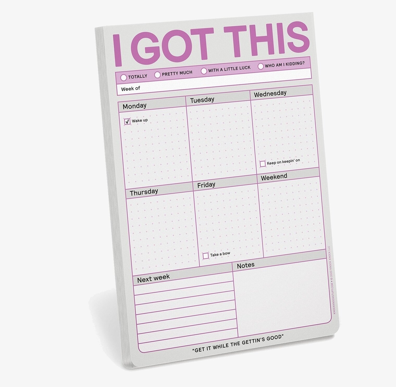 I Got This Pad (Pastel Edition) av Knock Knock, veckoplanerare
