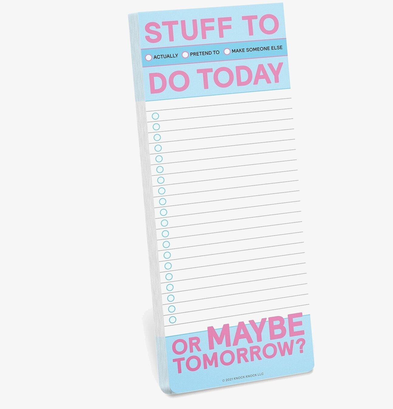 Stuff to Do Today Make-a-List Pad från Knock Knock i färg
