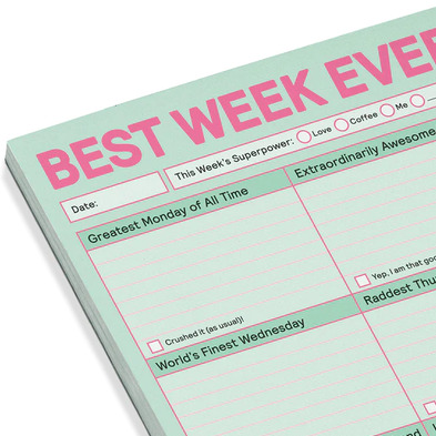 Bild av färgglatt planeringsblock för veckostruktur