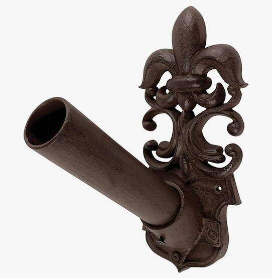 Bild av elegant och robust flagghållare i gjutjärn