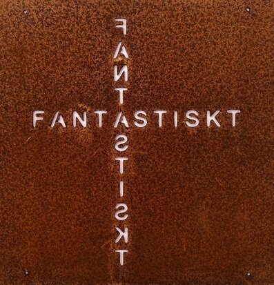 Bild av kreativ skylt med industriell känsla