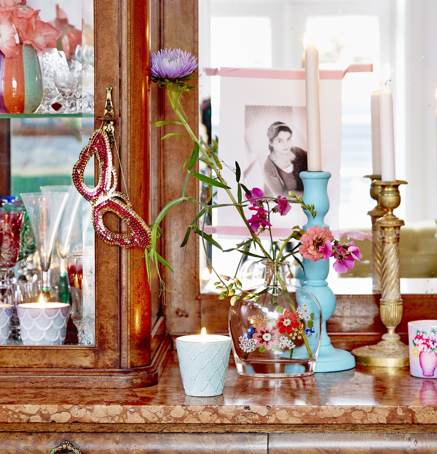 Ljus Keramik Mint från Rice i elegant keramikbehållare