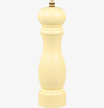 Foto av elegant salt- och pepparkvarn i honungsgult