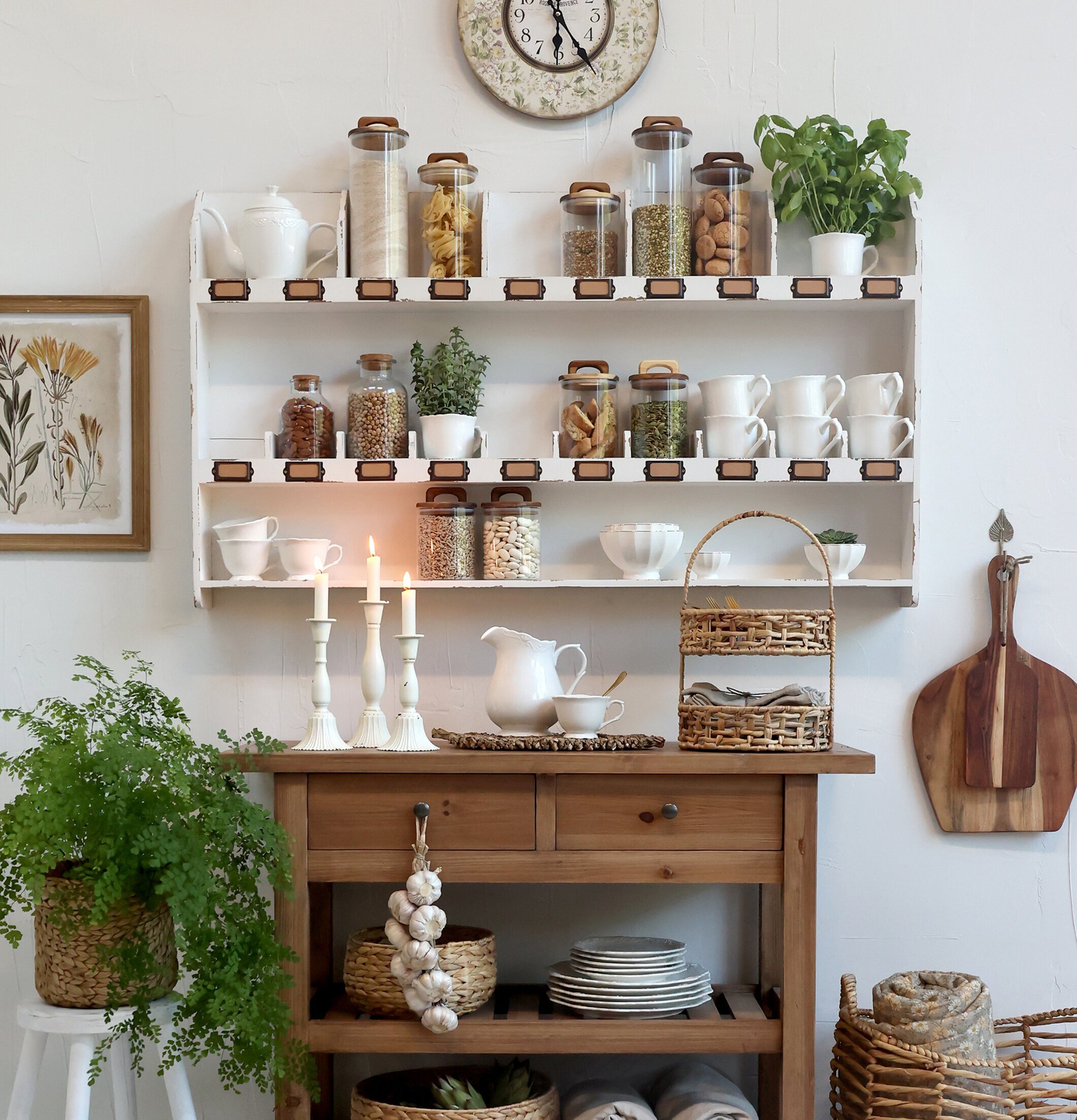 Glasburk Med Lock Akacia S från Chic Antique i lantligt kök