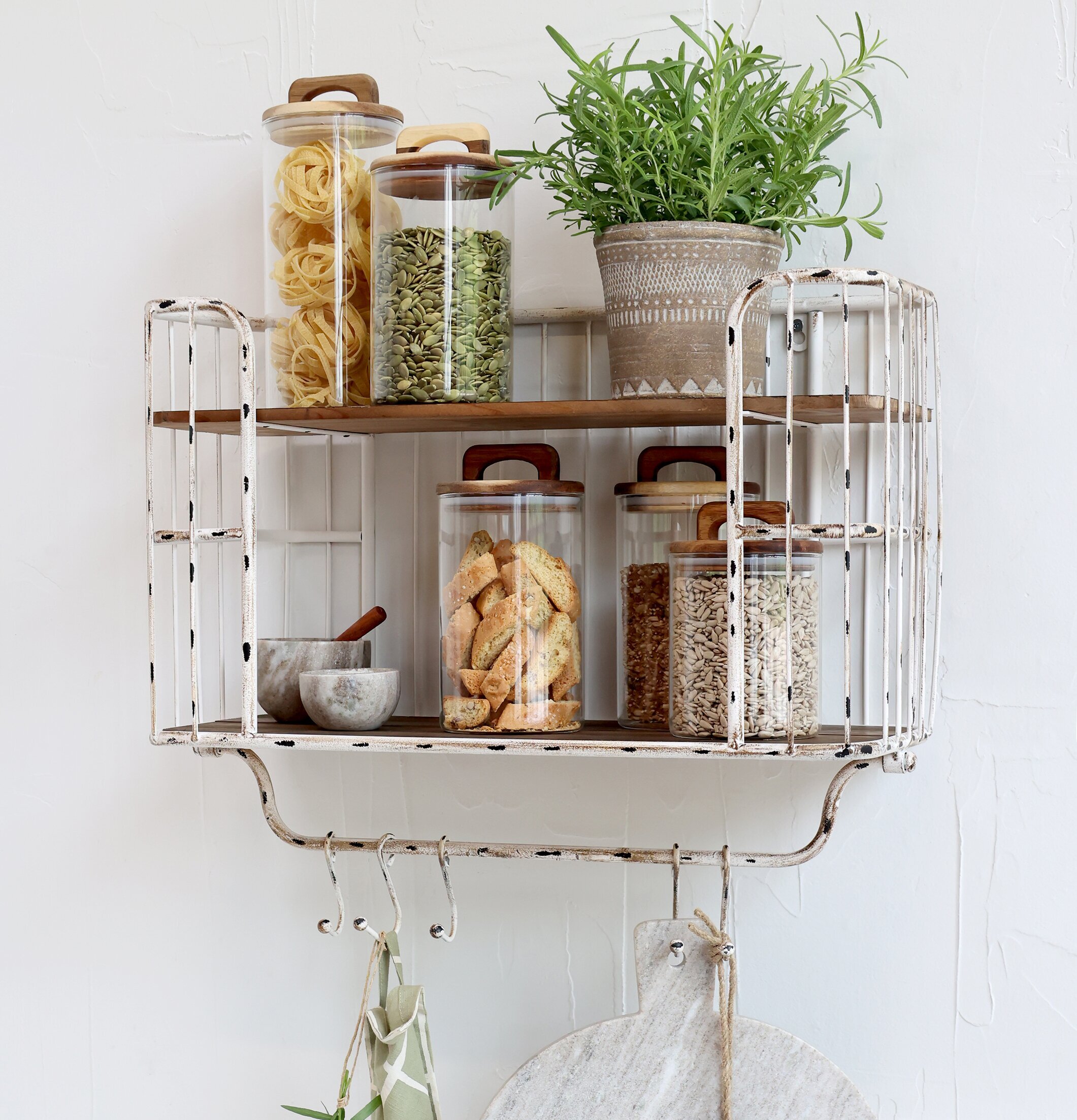 Glasburk Med Lock Akacia S från Chic Antique på kökshylla