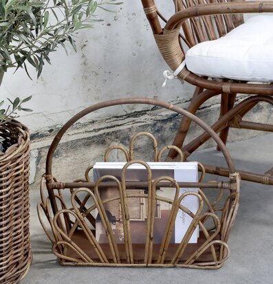 Bild av harmonisk inredning med rottingelement