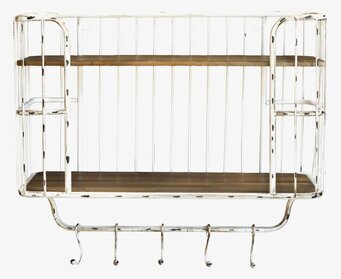 Bild av elegant vägghylla med antik cremefärg finish