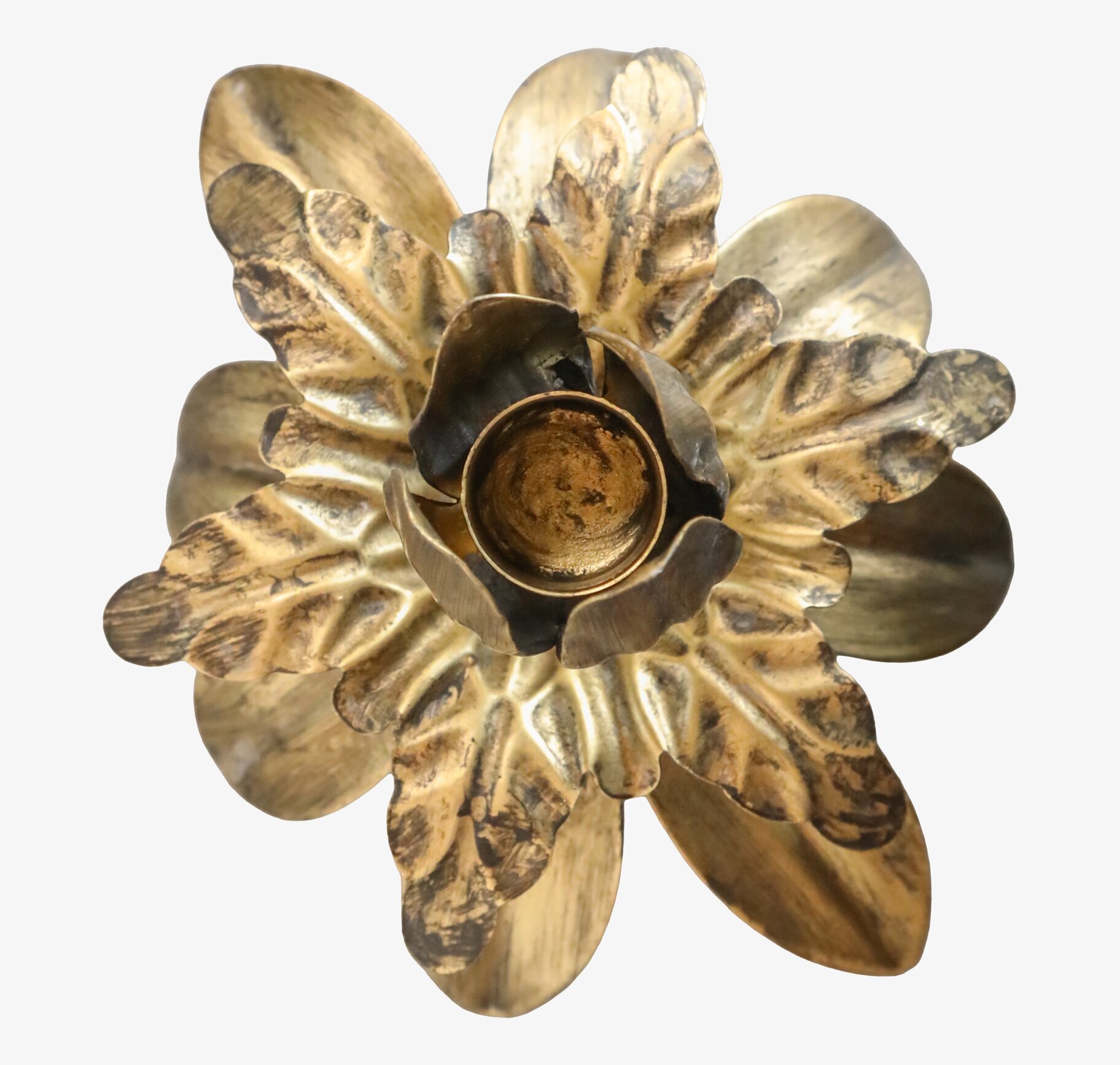 Ljushållare Blomma Flaska Antik Mässing från Chic Antique