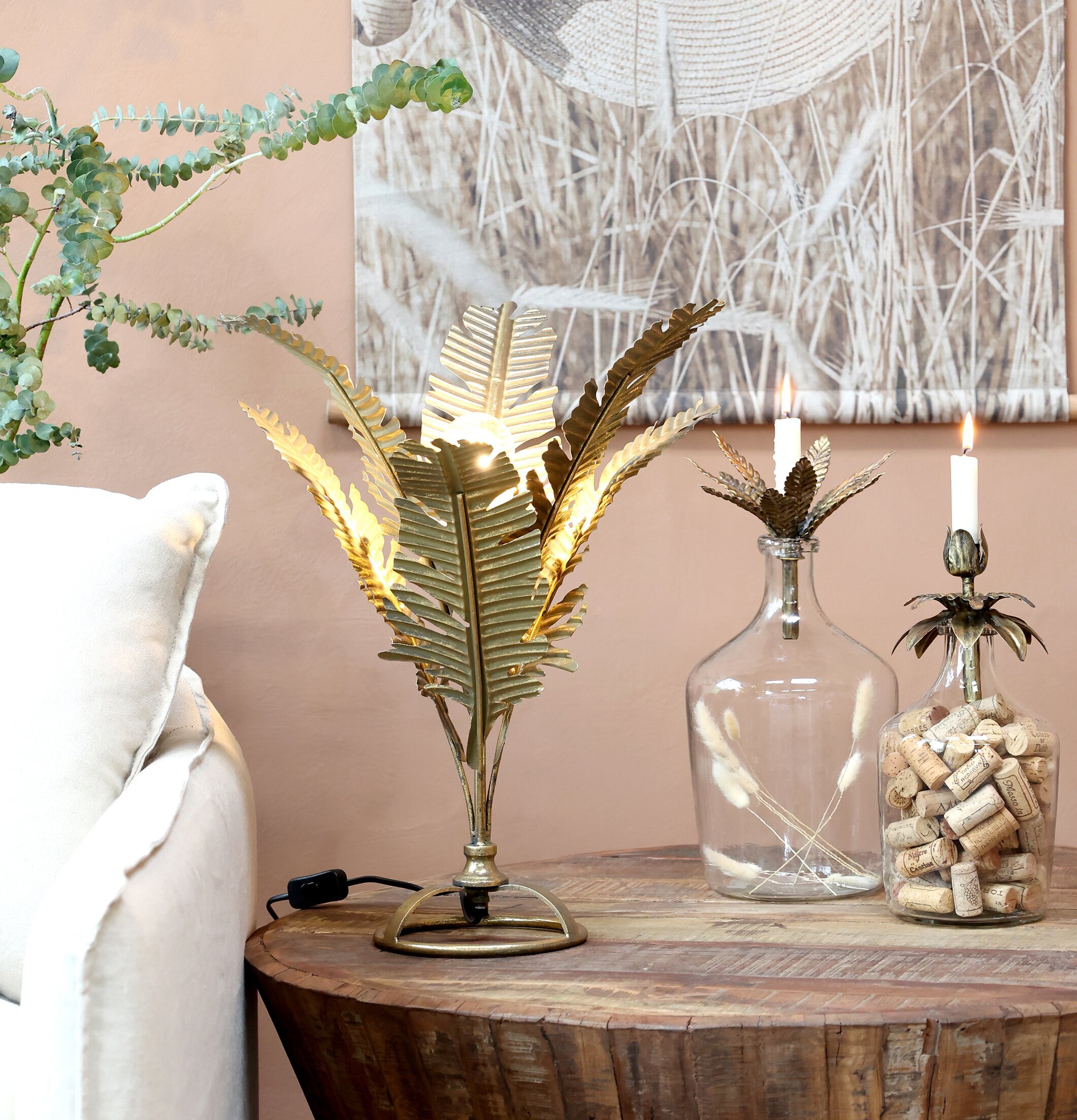 Ljushållare Blomma Flaska Antik Mässing från Chic Antique