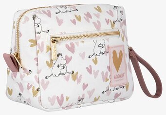 Bild av charmig necessär med Mumin och hjärtan