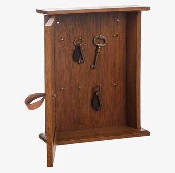 Bild av stilrent och funktionellt nyckelskåp i trä