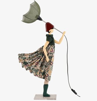 Bild av fantasifull bordslampa med kvinnogestalt