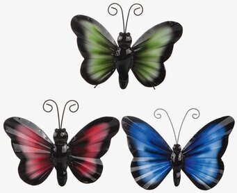 Bild av dekorativa fjärilar i färgglad plåtdesign