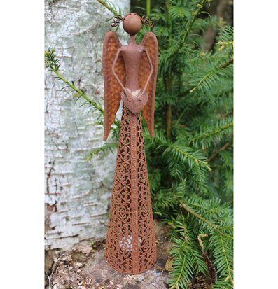 Bild av dekorativ ängel med värmeljushållare