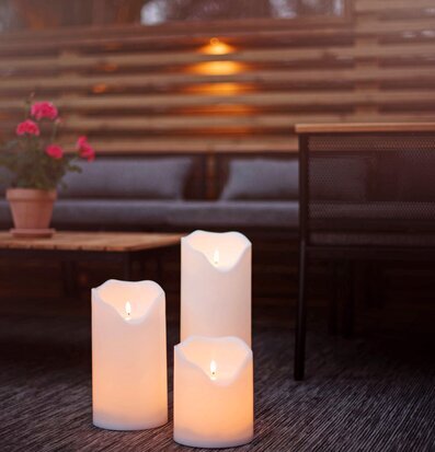 Bild av stilfull utomhusmiljö med LED-blockljus