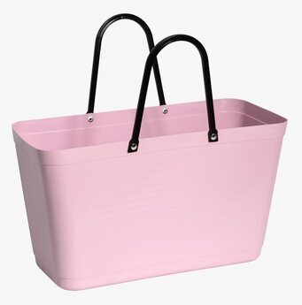 Bild av stilren väska i gammelrosa återvunnen plast