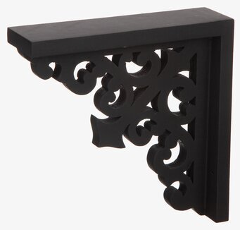 Foto av elegant snidad träkonsol med intrikat design