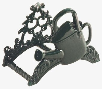 Foto av stilfull och detaljerad slanghållare i gjutjärn