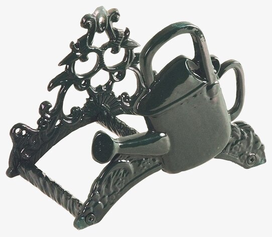 Foto av stilfull och detaljerad slanghållare i gjutjärn