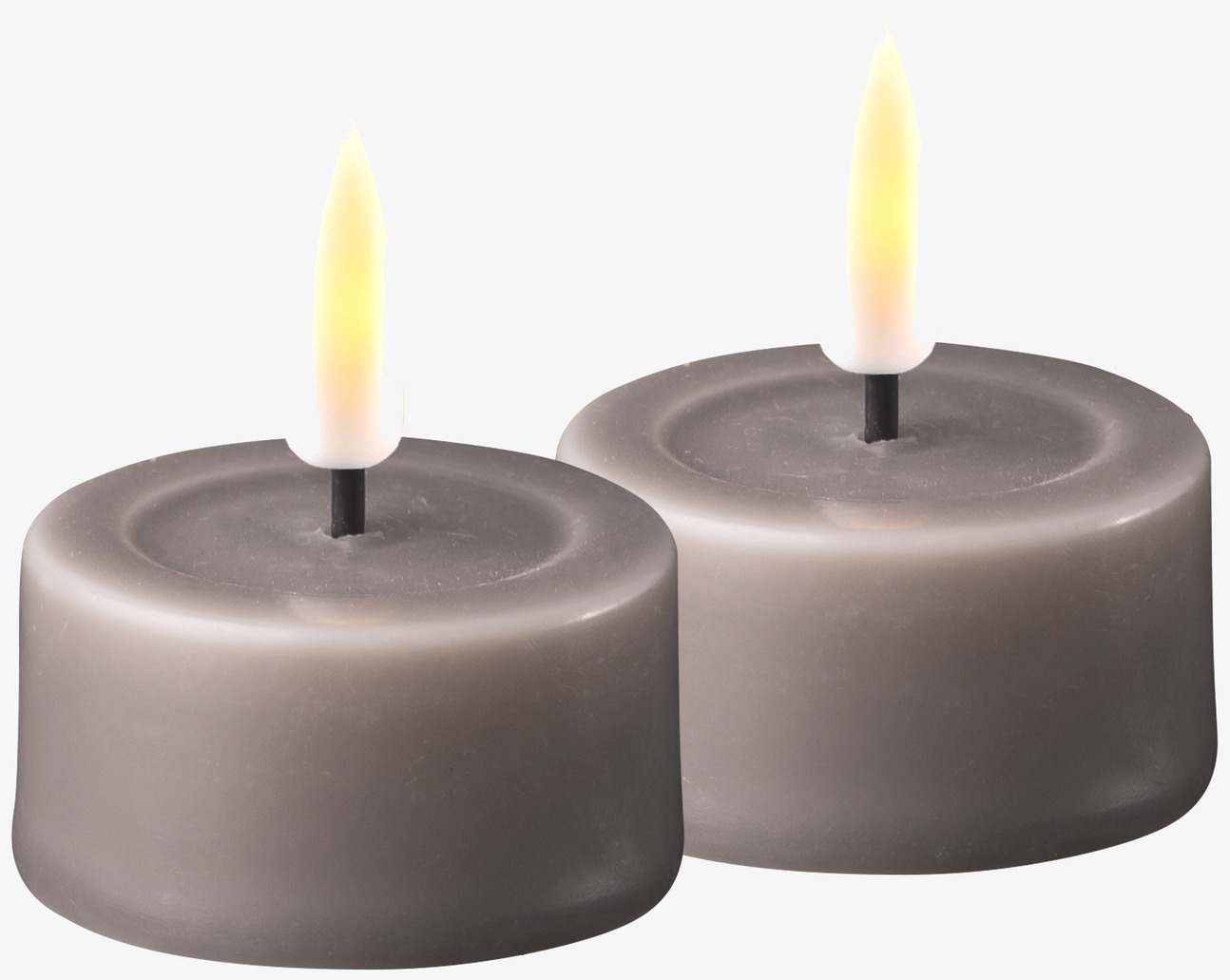 Bild av LED-värmeljus i grått för modern inredning