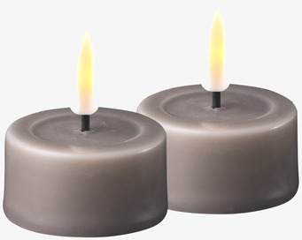 Bild av LED-värmeljus i grått för modern inredning