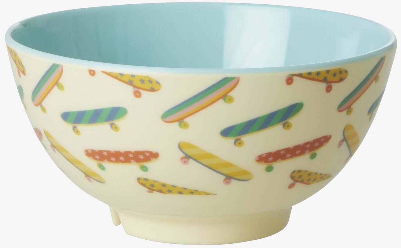 Skål Skateboard Print från Rice med färgglada skateboards