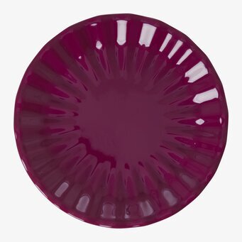 Bild av plommonlila assiett i melamin med glansig finish