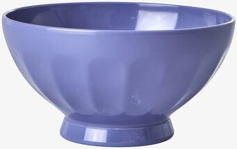 Foto av lavendelfärgad melaminskål med glansig yta