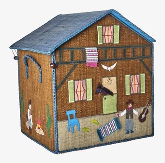 Bild av ett äventyrligt förvaringshus med cowboytema