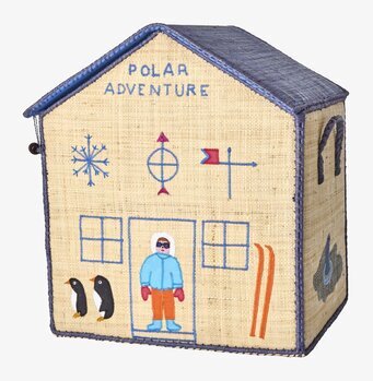 Bild av förvaringskorg formad som ett äventyrshus