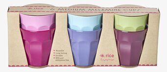 Bild av färgglada, hållbara medelstora melaminmuggar