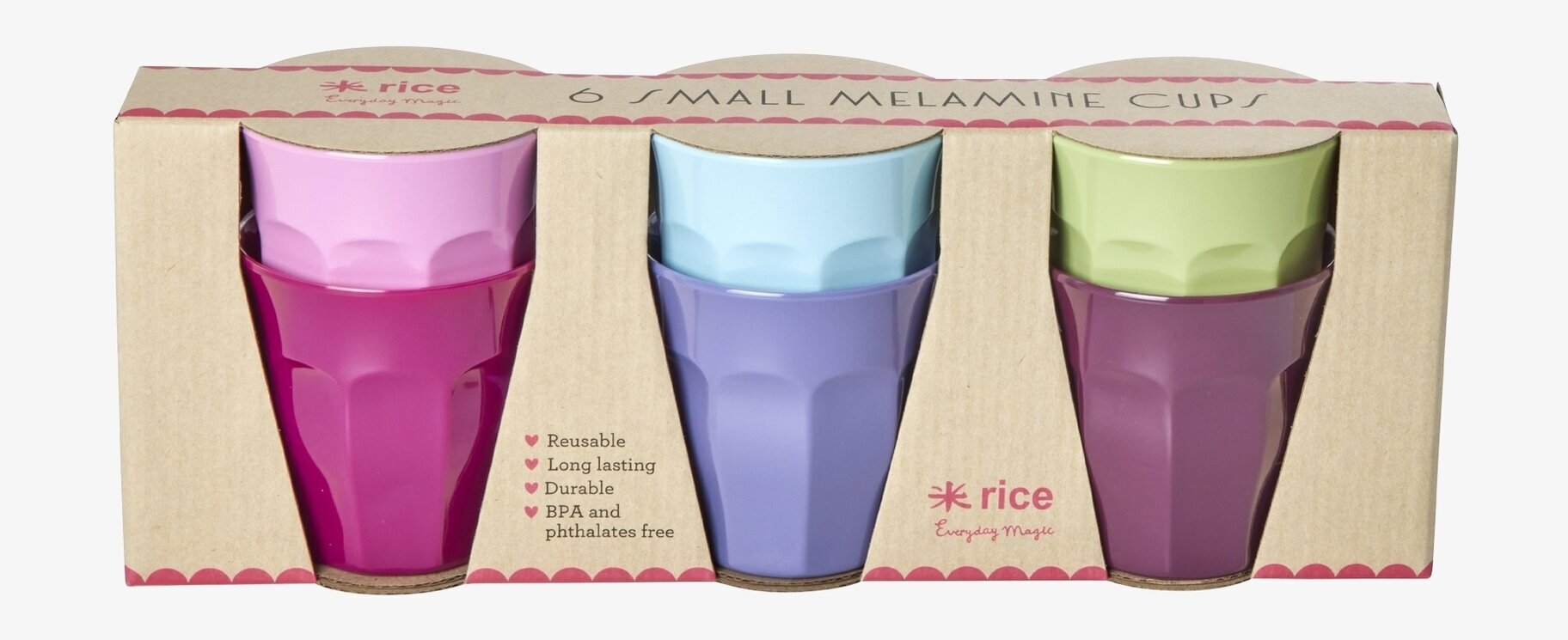 Små Muggar 6-Pack - Viva La Vida från Rice i färgglada toner