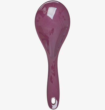 Bild av elegant lila salladssked med glansig yta