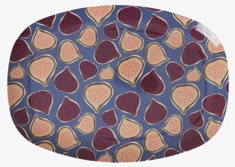 Bild av rektangulär tallrik med fikonmönster