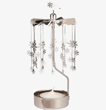 Bild av elegant änglaspel med gnistrande snöflingor