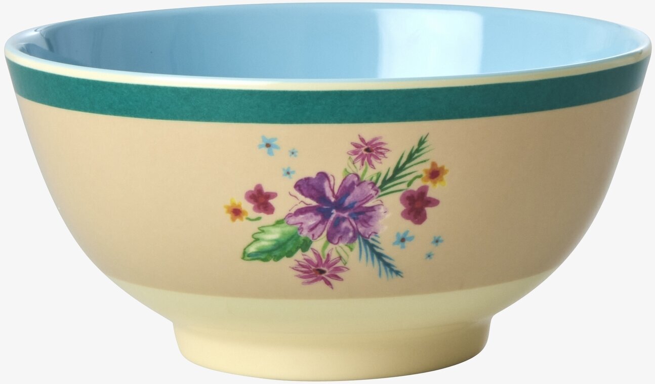 Skål Arda Bloom Print från Rice med färgglatt blommönster