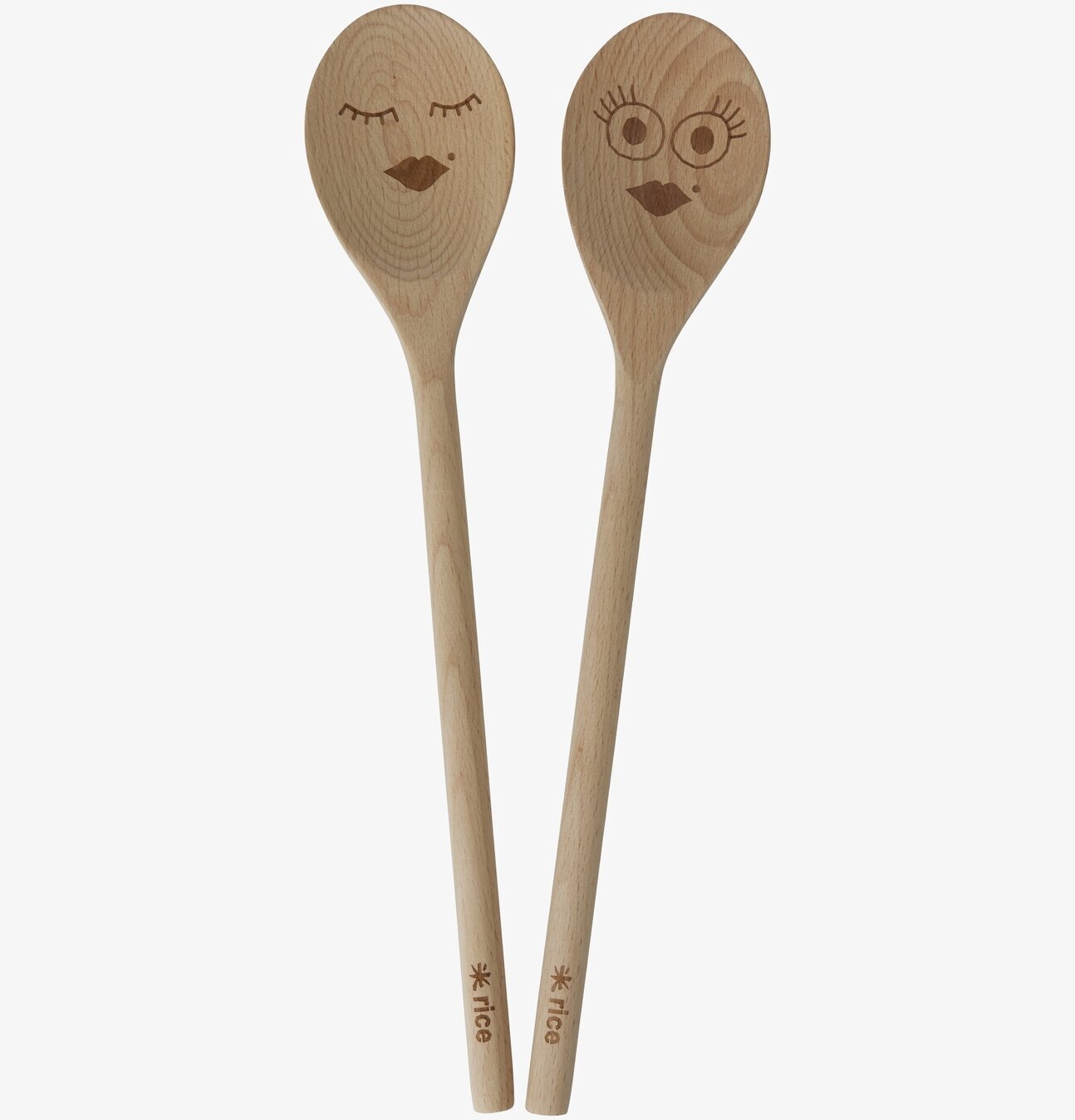 Träslev Smiling Face från Rice med ingraverade ansikten