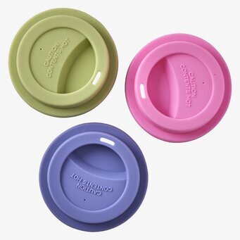 Bild av färgglada silikonlock för dryckeshållare