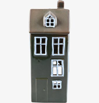 Bild av dekorativ ljuslykta i form av ett hus