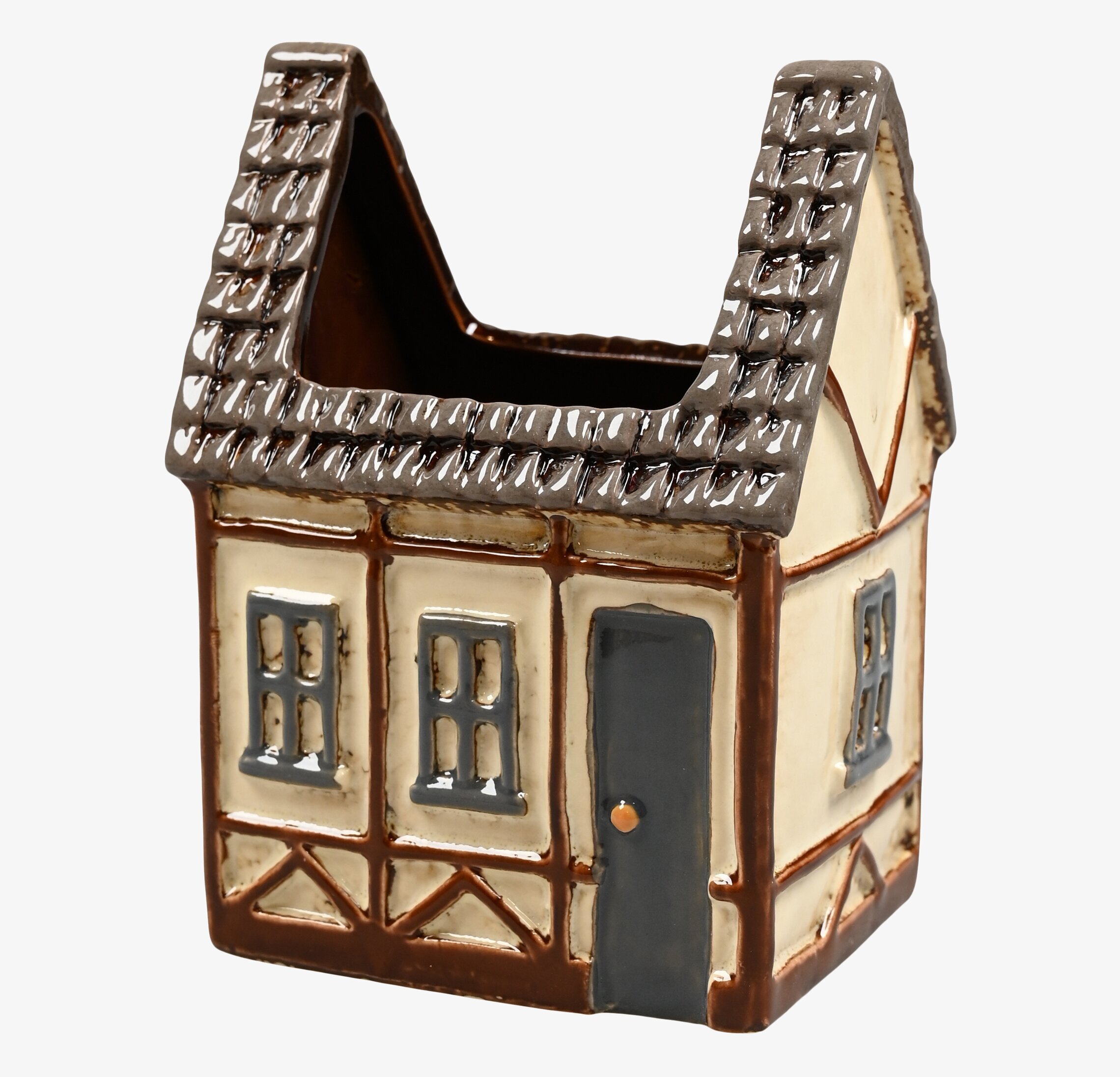 Vas Keramik Hus Creme från Det Gamle Apotek, husformad