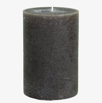 Bild av rustikt blockljus i djup brun kaffefärg