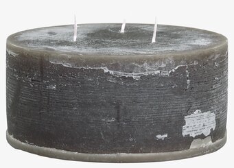 Bild av robust blockljus i brun nyans och tre vekar